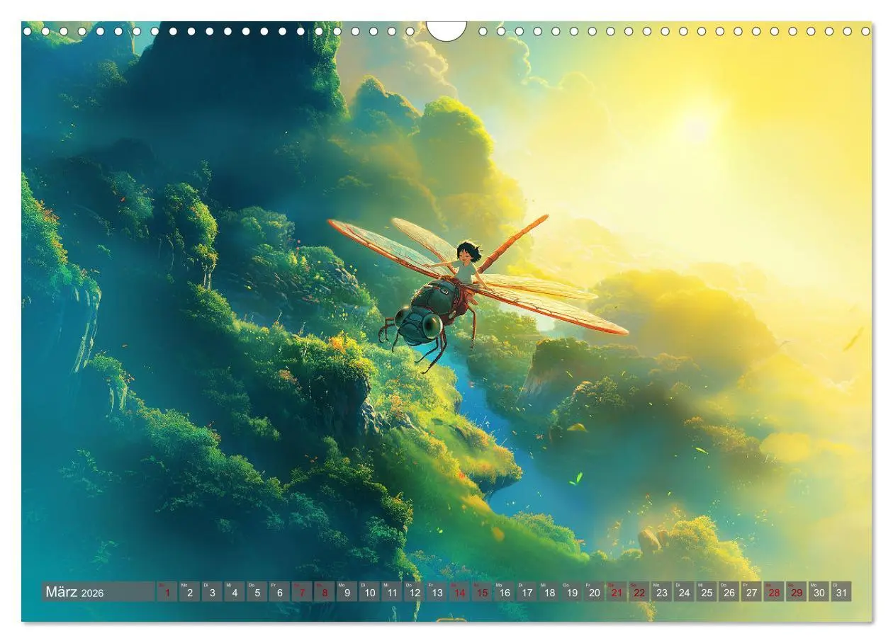 Bild: 9783457256398 | Spaziergang durch Anime Welten (Wandkalender 2026 DIN A3 quer),...