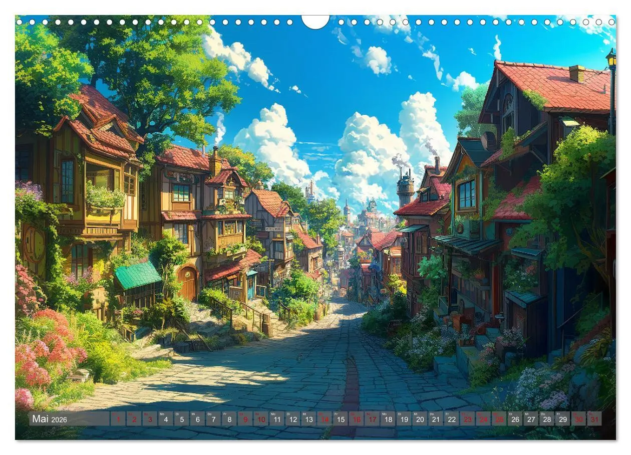 Bild: 9783457256398 | Spaziergang durch Anime Welten (Wandkalender 2026 DIN A3 quer),...