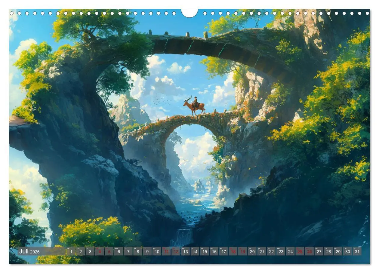Bild: 9783457256398 | Spaziergang durch Anime Welten (Wandkalender 2026 DIN A3 quer),...