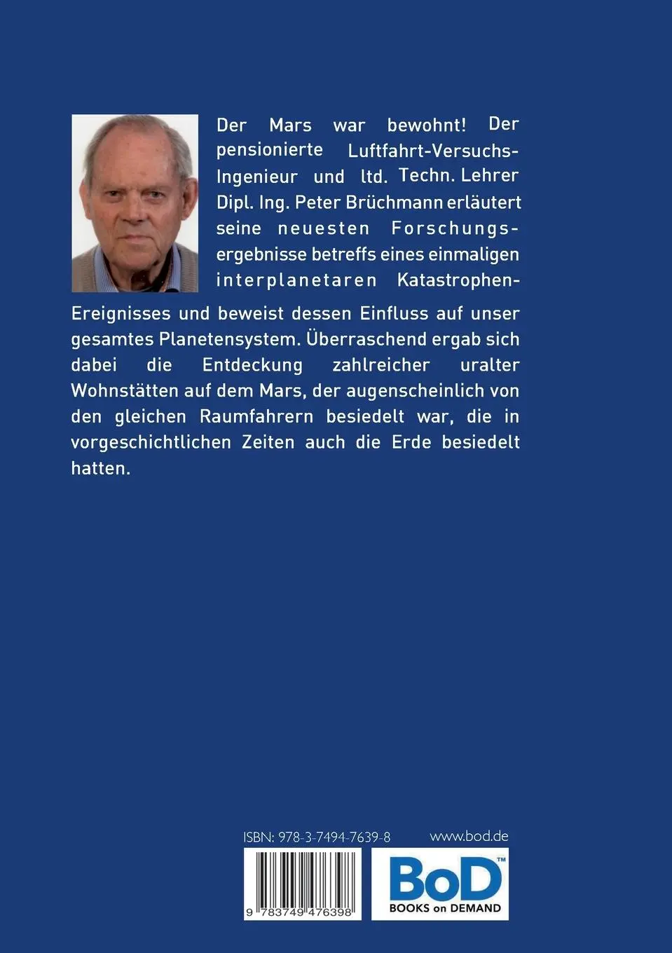 Rückseite: 9783749476398 | Siedlungen auf dem Mars entdeckt! | Peter Brüchmann | Taschenbuch