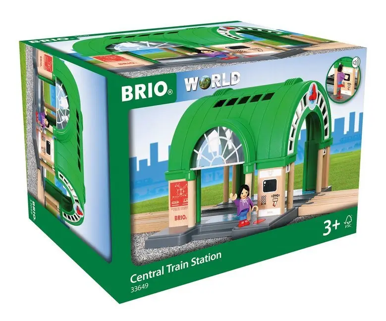 Cover: 7312350336498 | 33649 BRIO Großer Hauptbahnhof mit Ticketautomat | BRIO® | Spiel