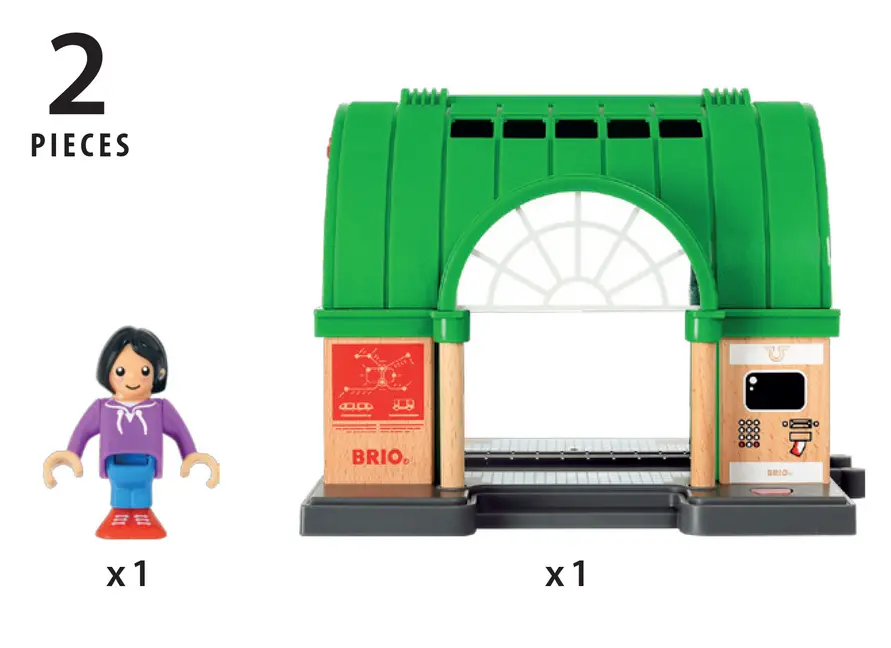 Bild: 7312350336498 | 33649 BRIO Großer Hauptbahnhof mit Ticketautomat | BRIO® | Spiel