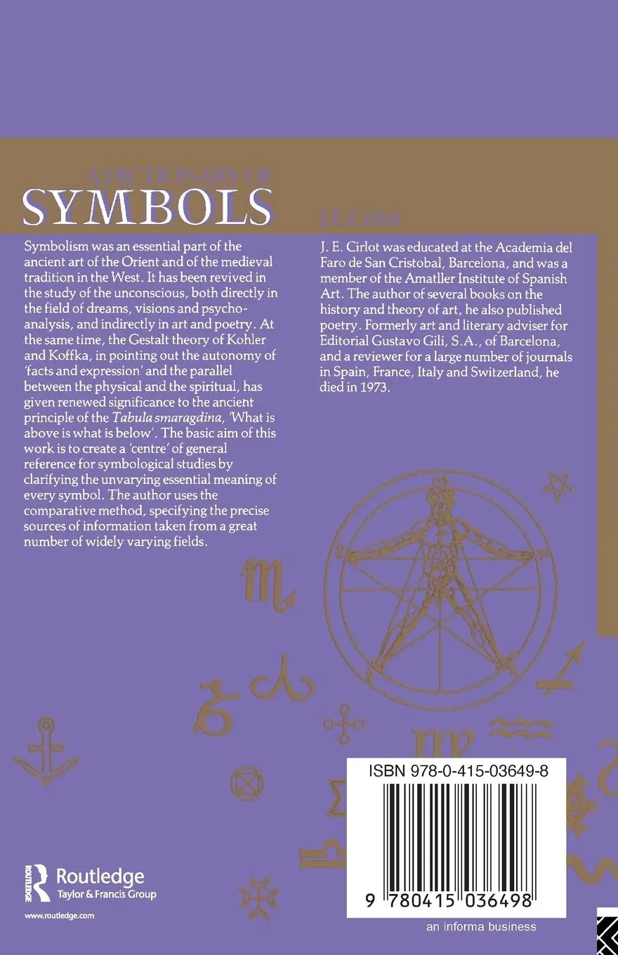 Rückseite: 9780415036498 | Dictionary of Symbols | J. C. Cirlot | Taschenbuch | Englisch | 1983