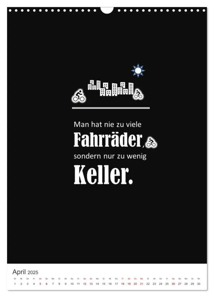 Bild: 9783435916498 | Markante, freche Sprüche rund ums Radfahren (Wandkalender 2025 DIN...
