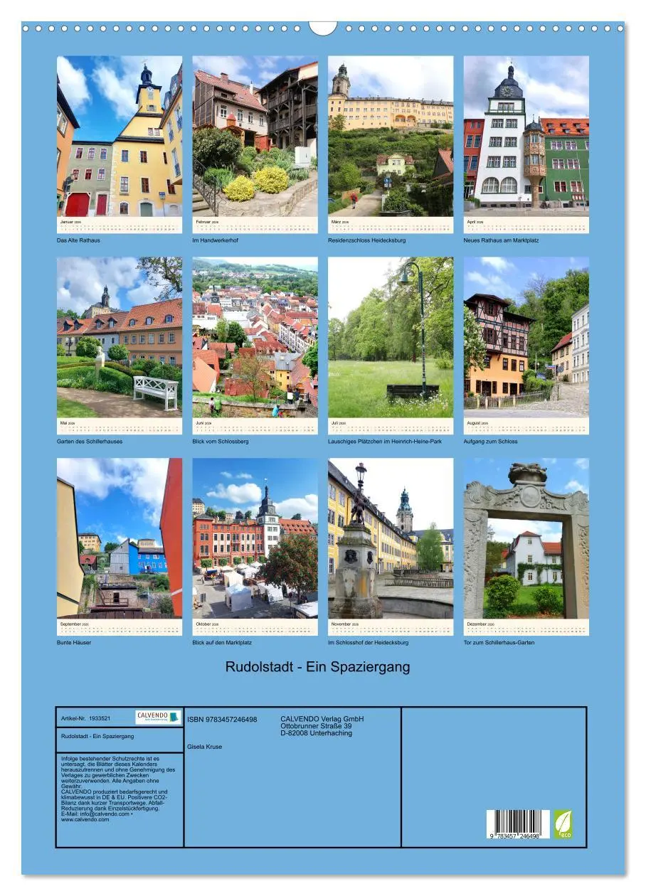 Bild: 9783457246498 | Rudolstadt - Ein Spaziergang (Wandkalender 2026 DIN A2 hoch),...
