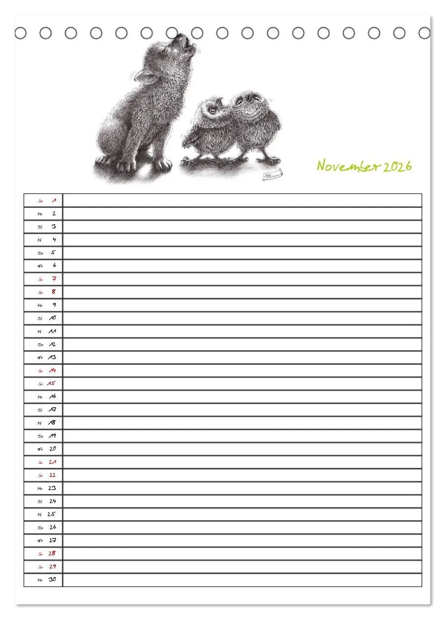 Bild: 9783516406498 | Tieronisch Eulen (Tischkalender 2026 DIN A5 hoch), CALVENDO...