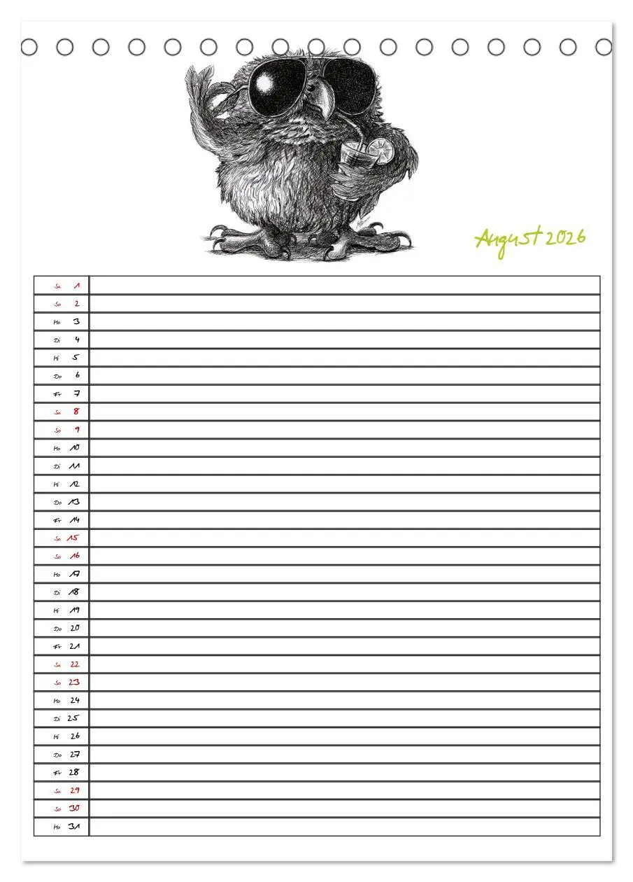 Bild: 9783516406498 | Tieronisch Eulen (Tischkalender 2026 DIN A5 hoch), CALVENDO...