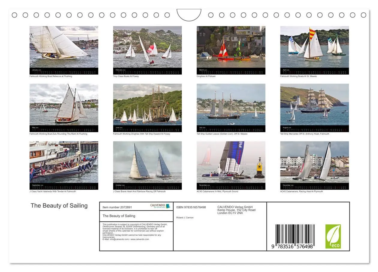 Bild: 9783516576498 | The Beauty of Sailing (Wall Calendar 2026 DIN A4 landscape),...