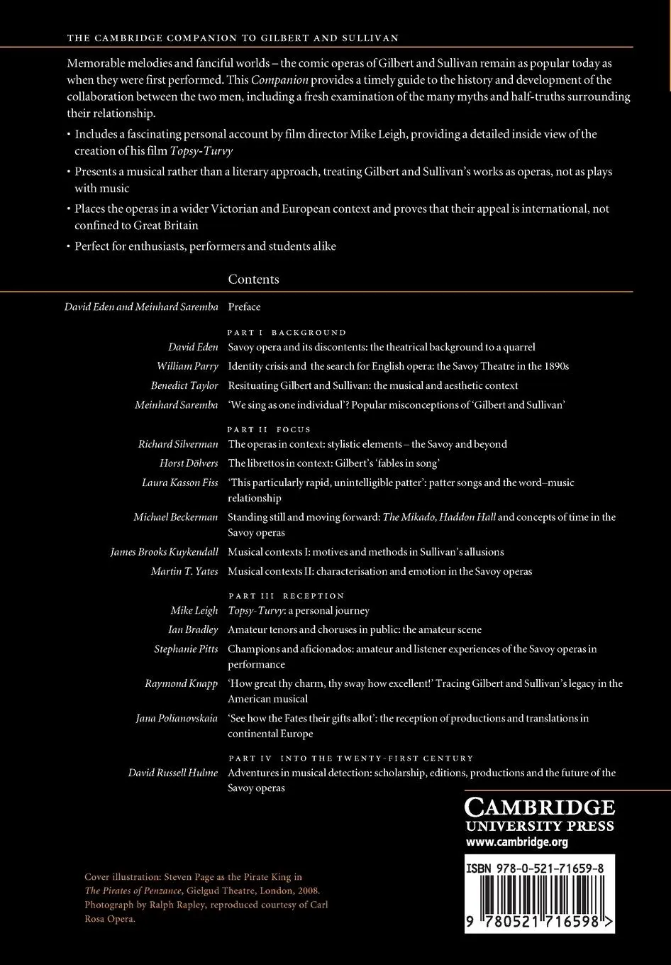 Rückseite: 9780521716598 | Camb Comp to Gilbert and Sullivan | David Eden (u. a.) | Taschenbuch