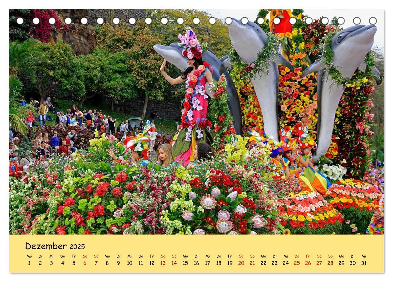 Bild: 9783435456598 | Blumenfest auf Madeira (Tischkalender 2025 DIN A5 quer), CALVENDO...