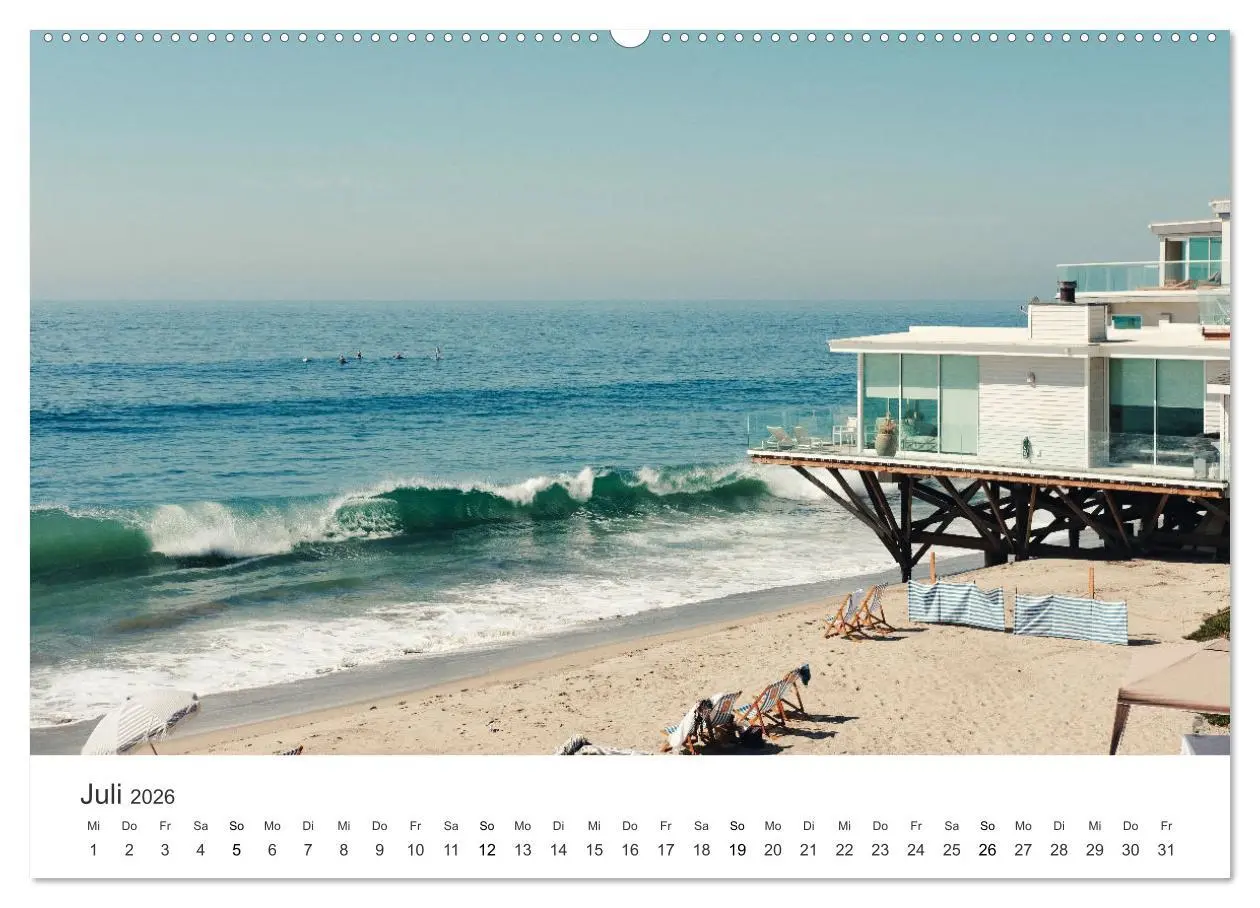 Bild: 9783457616598 | Am Strand von Malibu (Wandkalender 2026 DIN A2 quer), CALVENDO...