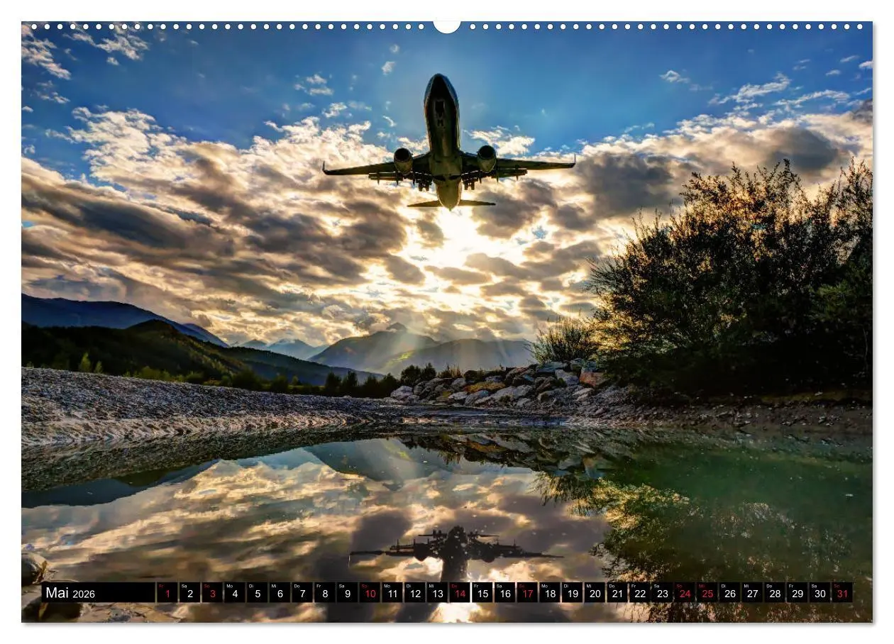 Bild: 9783457926598 | Flugzeugkalender 2026 (Wandkalender 2026 DIN A2 quer), CALVENDO...