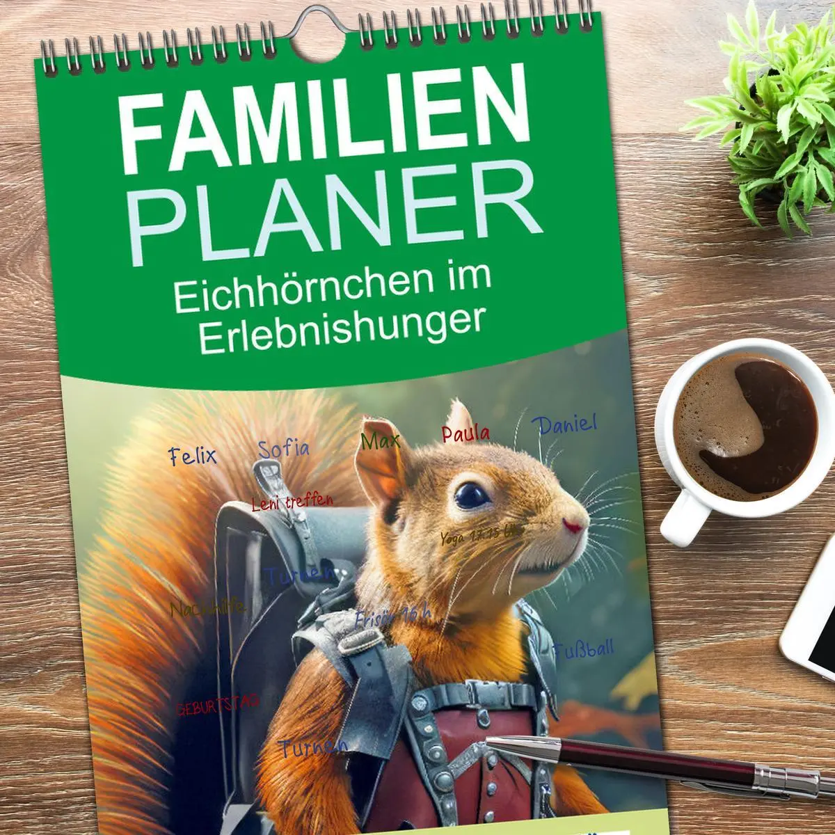 Bild: 9783516496598 | Familienplaner 2026 - Eichhörnchen im Erlebnishunger mit 5 Spalten...