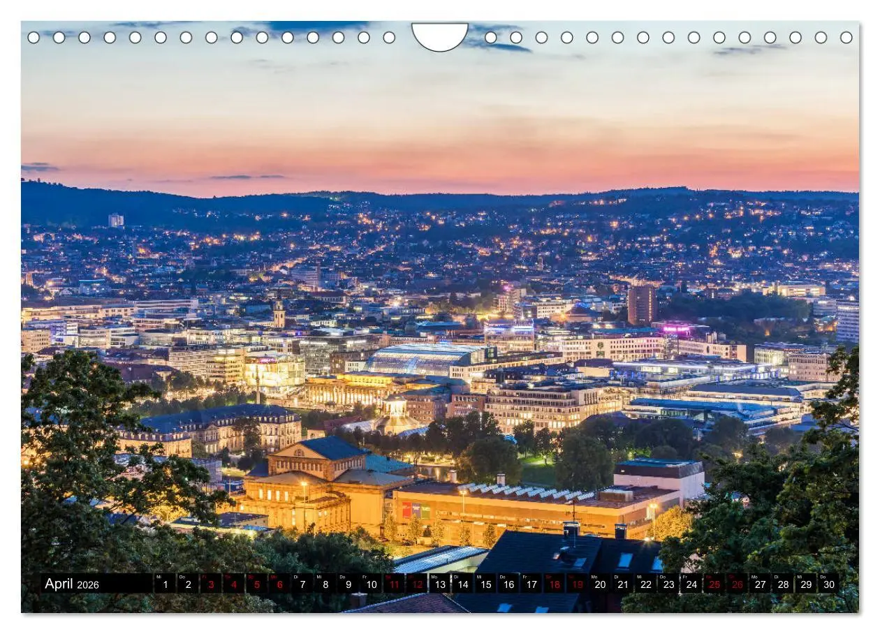Bild: 9783457916698 | Ein Jahr STUTTGART (Wandkalender 2026 DIN A4 quer), CALVENDO...