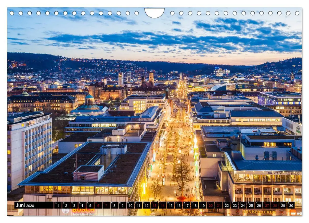 Bild: 9783457916698 | Ein Jahr STUTTGART (Wandkalender 2026 DIN A4 quer), CALVENDO...