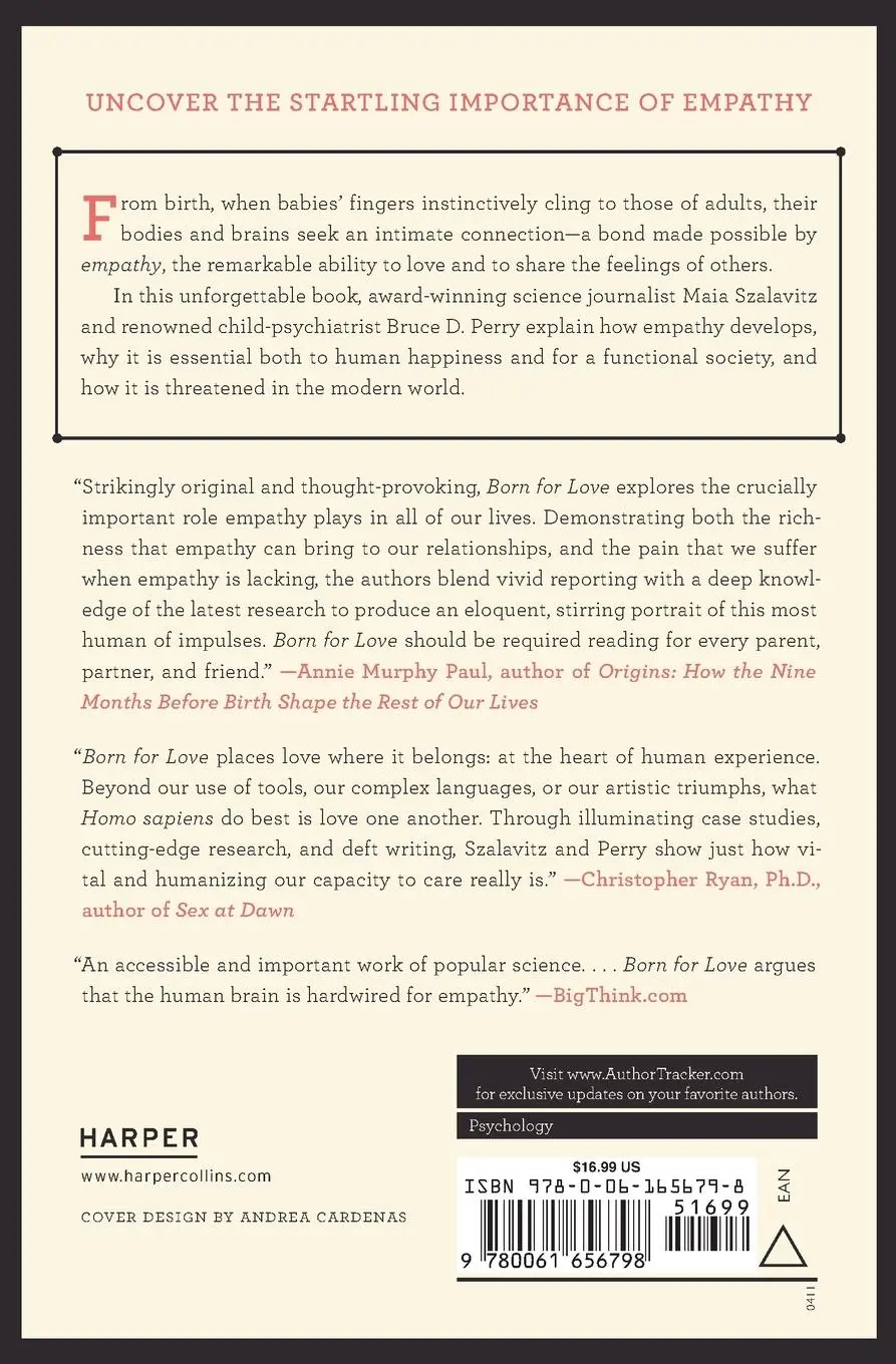 Rückseite: 9780061656798 | Born for Love | Bruce D Perry (u. a.) | Taschenbuch | Englisch | 2011