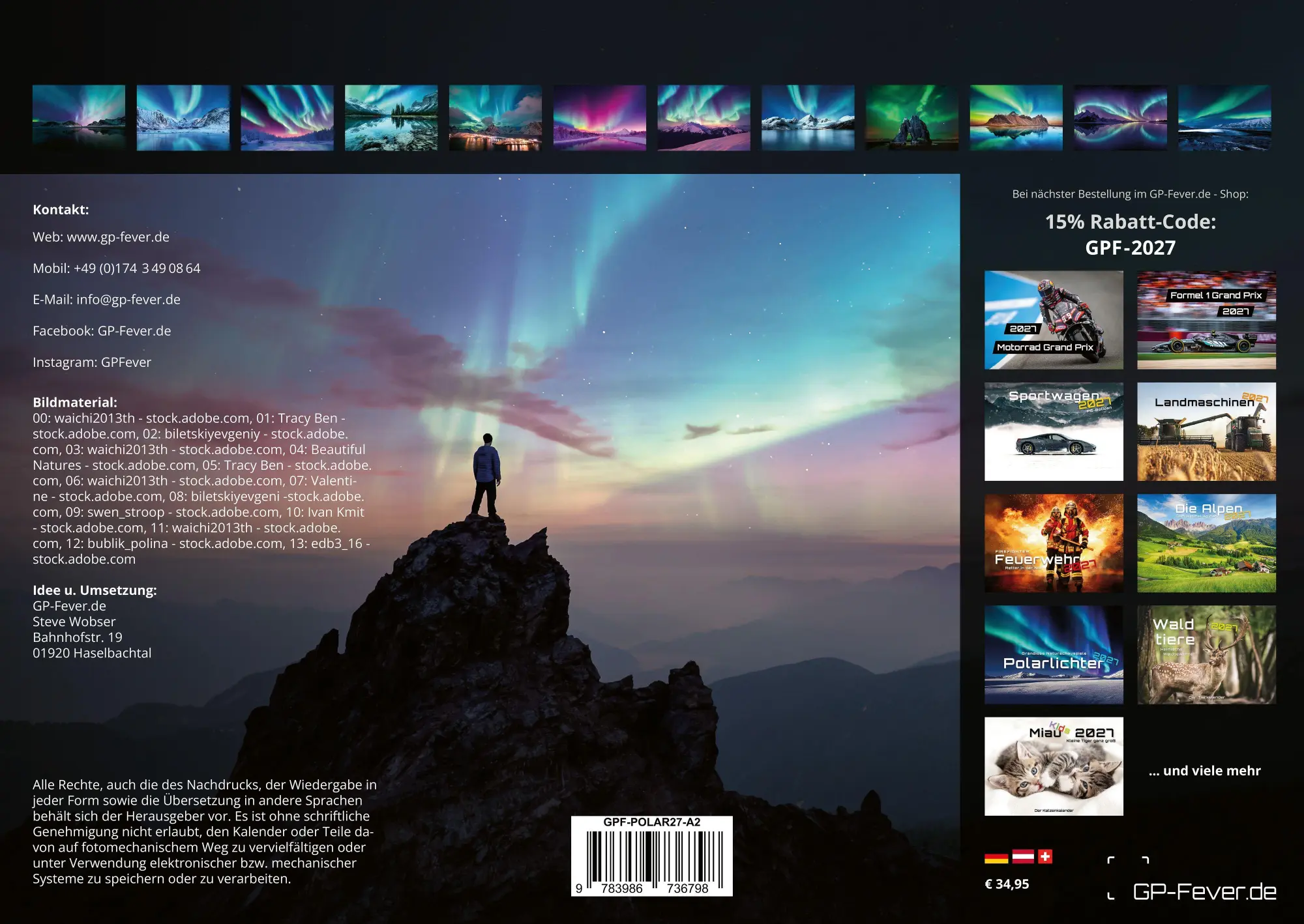 Bild: 9783986736798 | Polarlichter - grandiose Naturschauspiele - 2027 - Kalender DIN A2