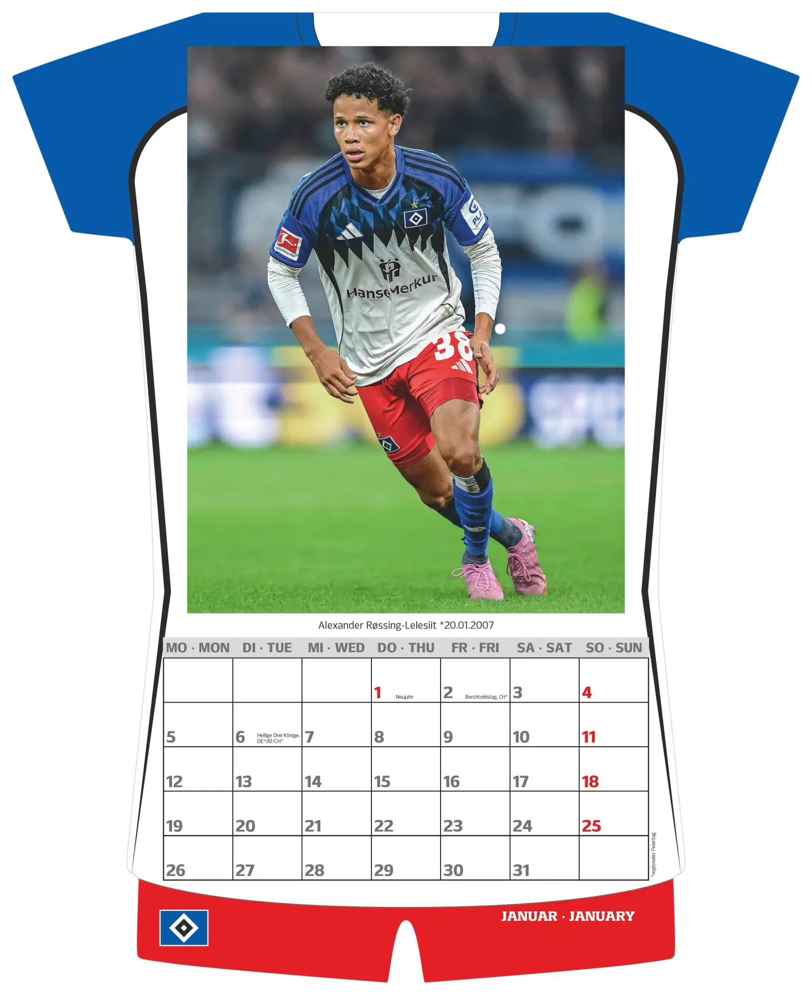 Bild: 4069095006898 | Hamburger SV 2026 - Trikotkalender - Fußball-Kalender -...
