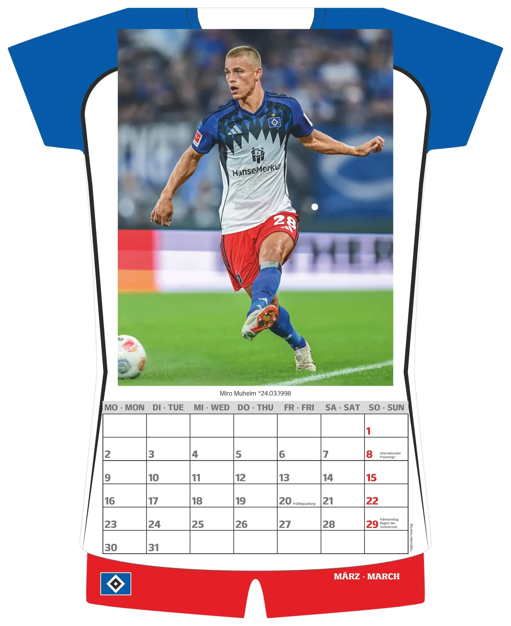 Bild: 4069095006898 | Hamburger SV 2026 - Trikotkalender - Fußball-Kalender -...
