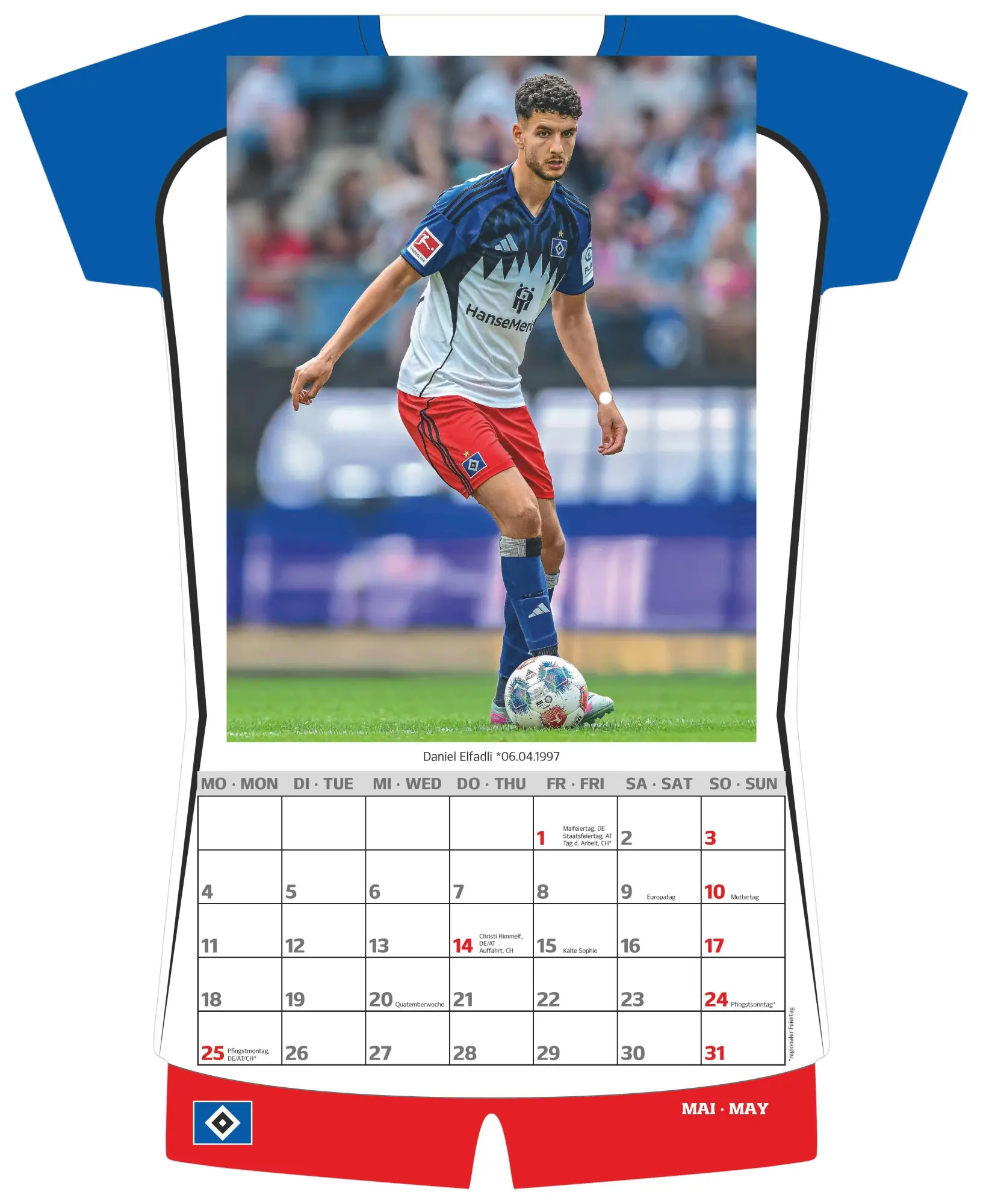 Bild: 4069095006898 | Hamburger SV 2026 - Trikotkalender - Fußball-Kalender -...