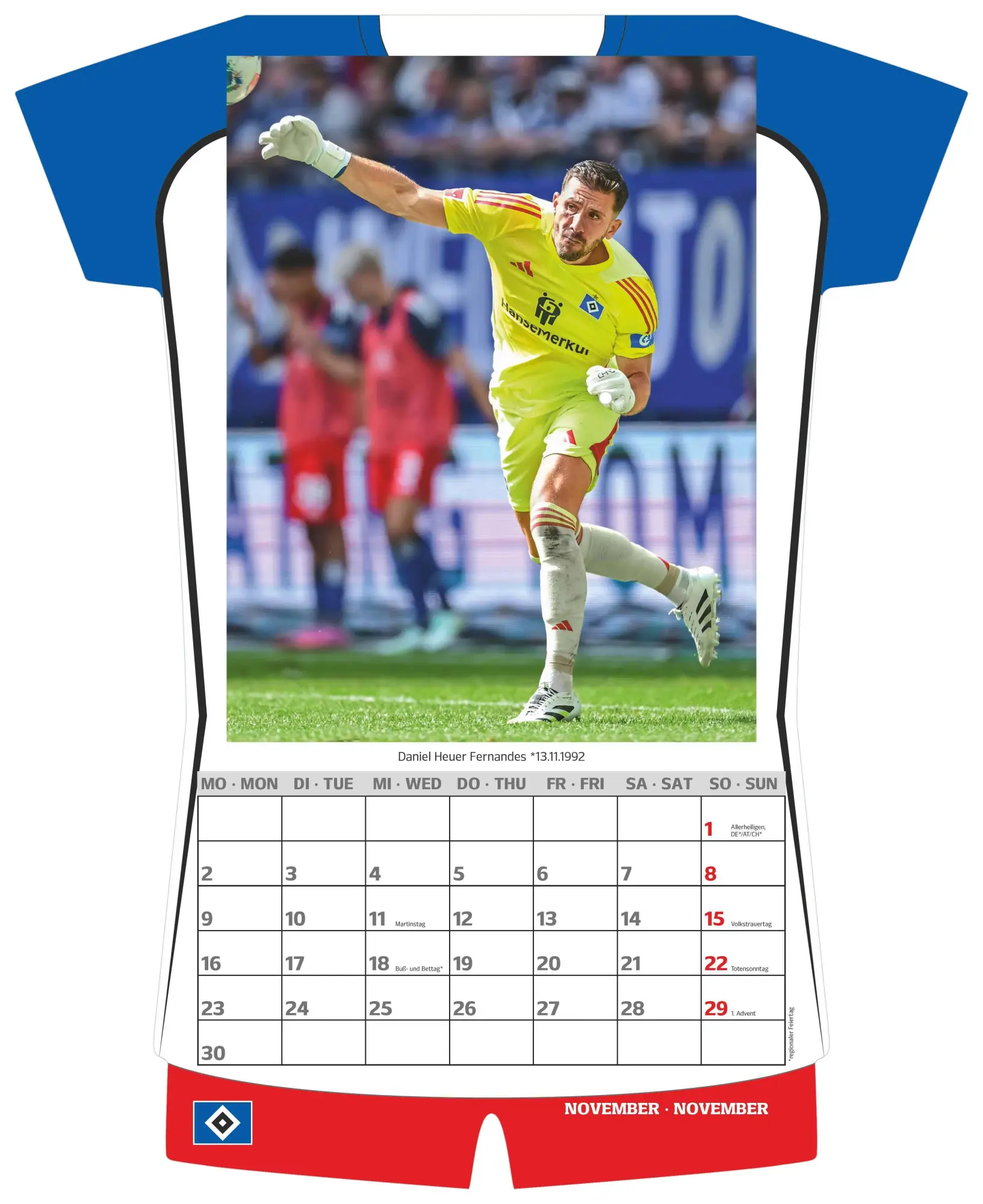 Bild: 4069095006898 | Hamburger SV 2026 - Trikotkalender - Fußball-Kalender -...