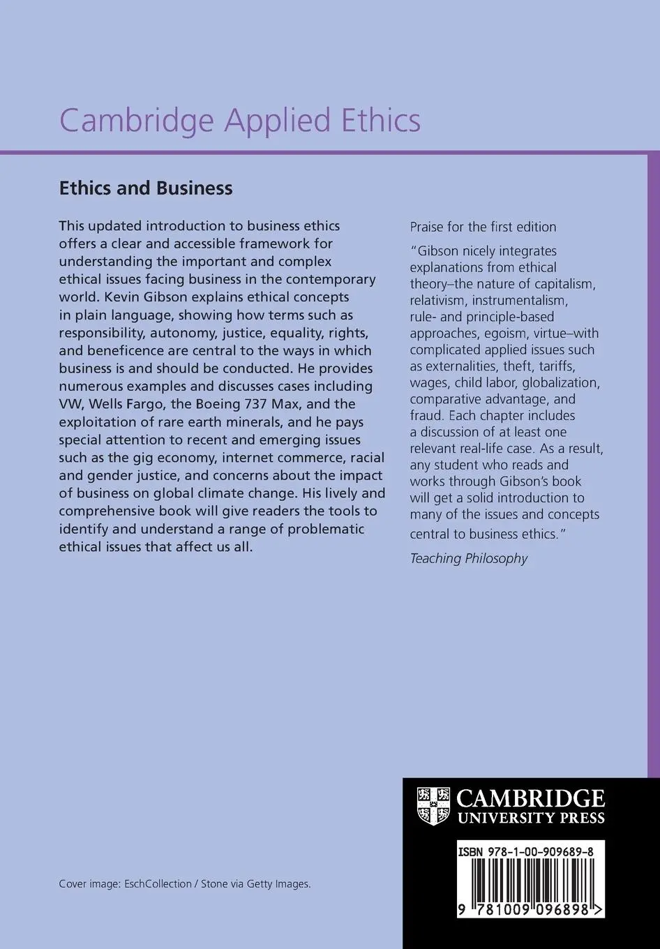 Rückseite: 9781009096898 | Ethics and Business | Kevin Gibson | Taschenbuch | Englisch | 2022