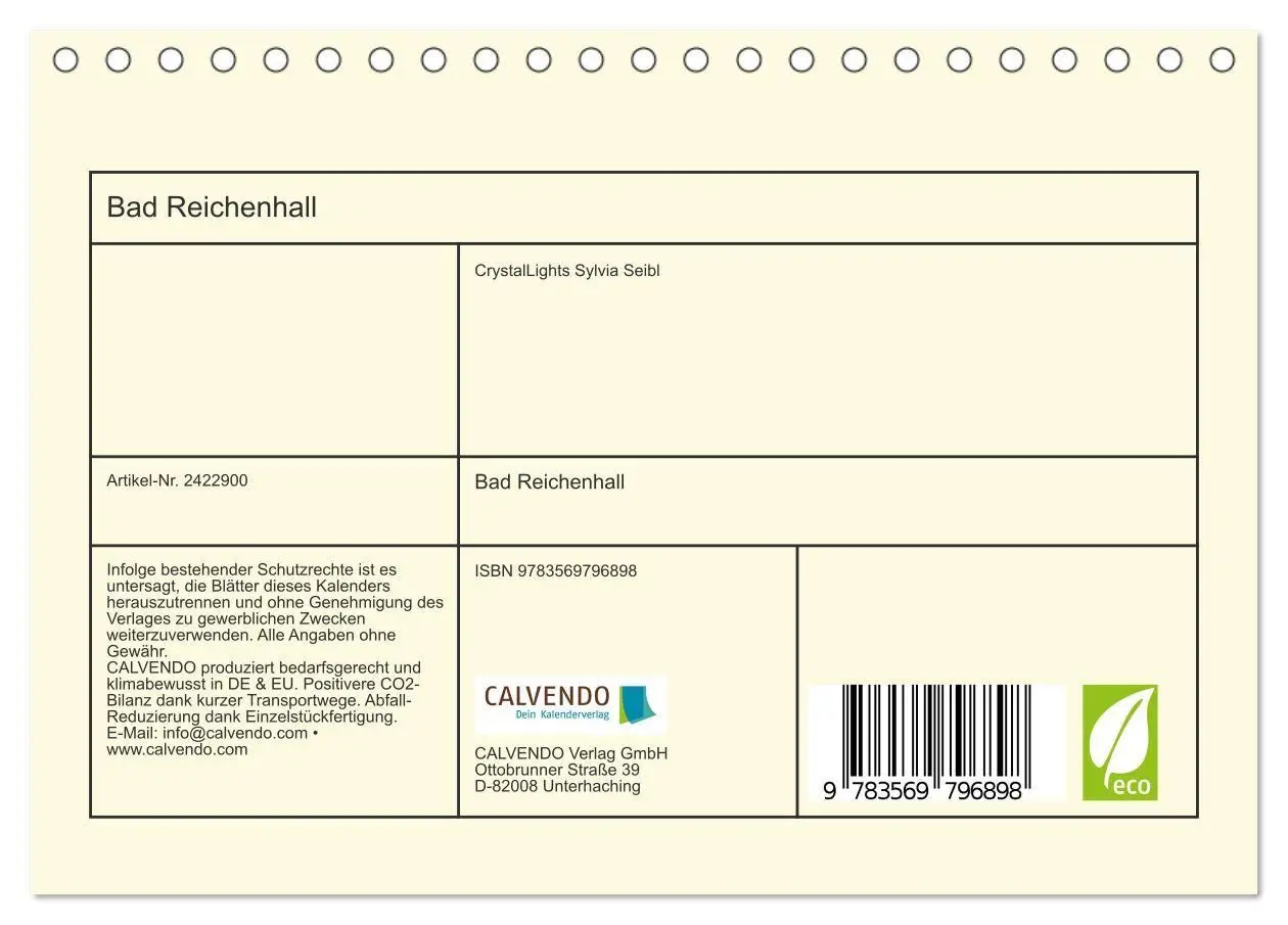 Bild: 9783569796898 | Bad Reichenhall (Tischkalender 2027 DIN A5 quer), CALVENDO...