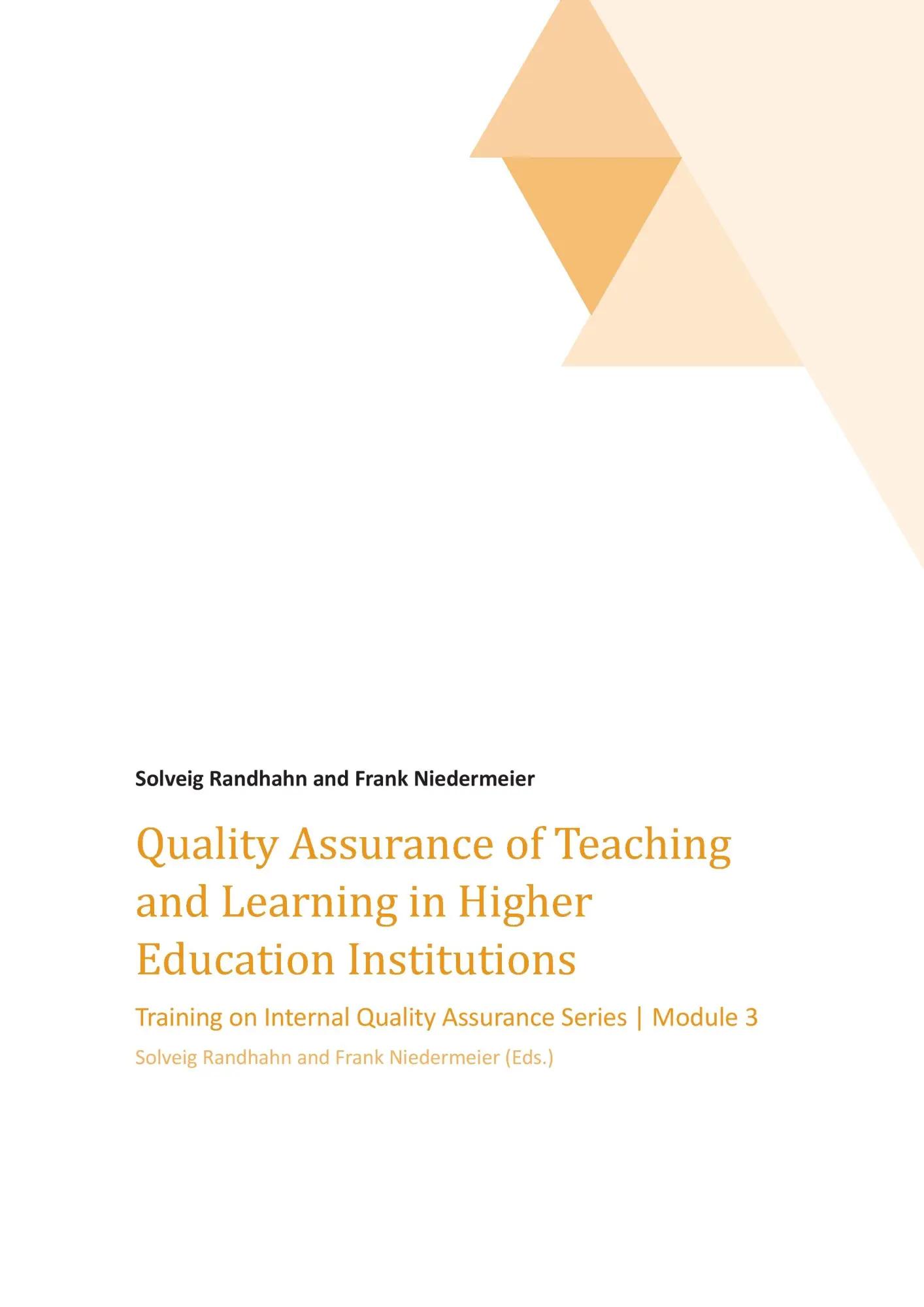 Cover: 9783734576898 | Quality Assurance of Teaching and Learning in Higher Education...