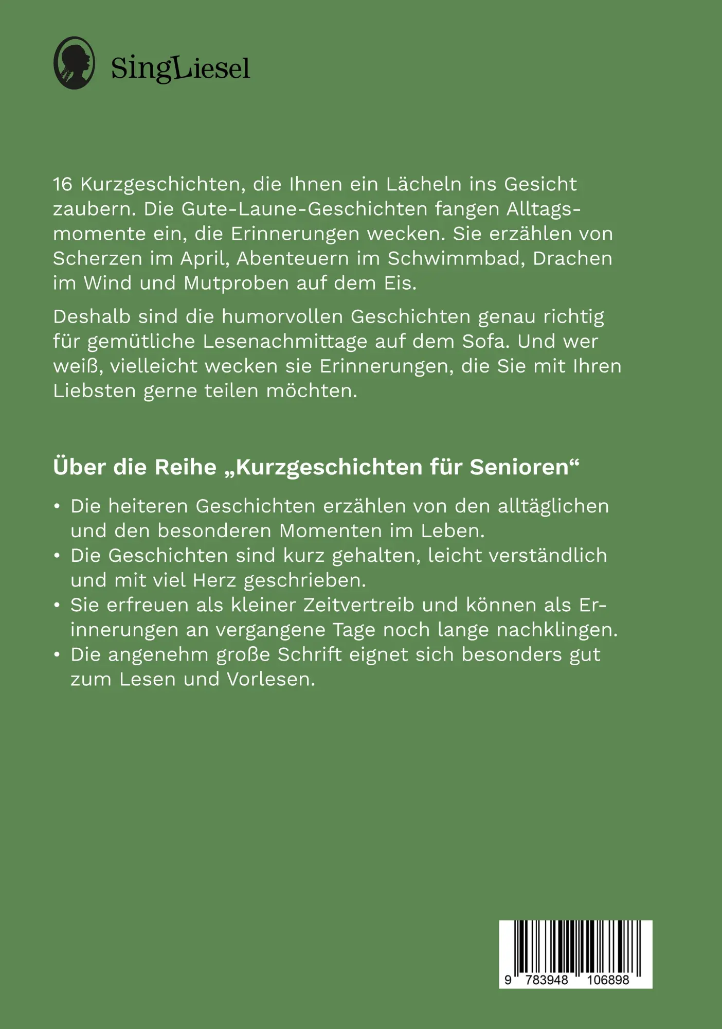 Bild: 9783948106898 | Jahreszeiten-Geschichten | Kurzgeschichten für Senioren. Großdruck