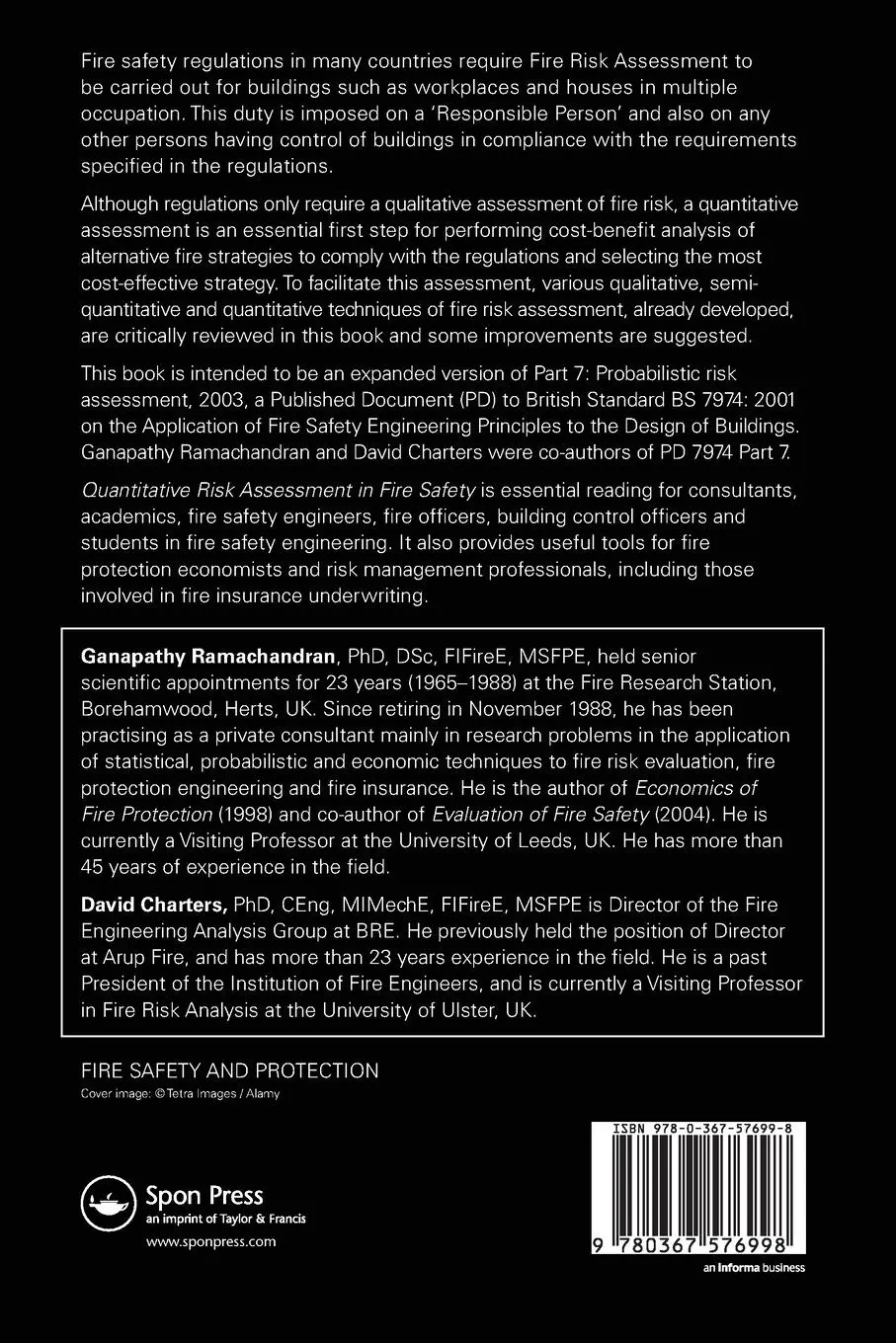 Rückseite: 9780367576998 | Quantitative Risk Assessment in Fire Safety | Ramachandran (u. a.)