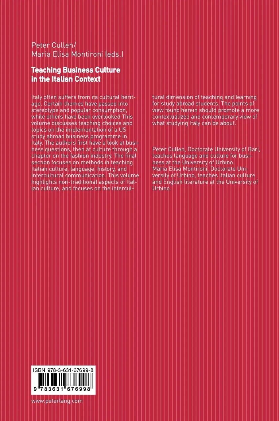 Rückseite: 9783631676998 | Teaching Business Culture in the Italian Context | Montironi (u. a.)