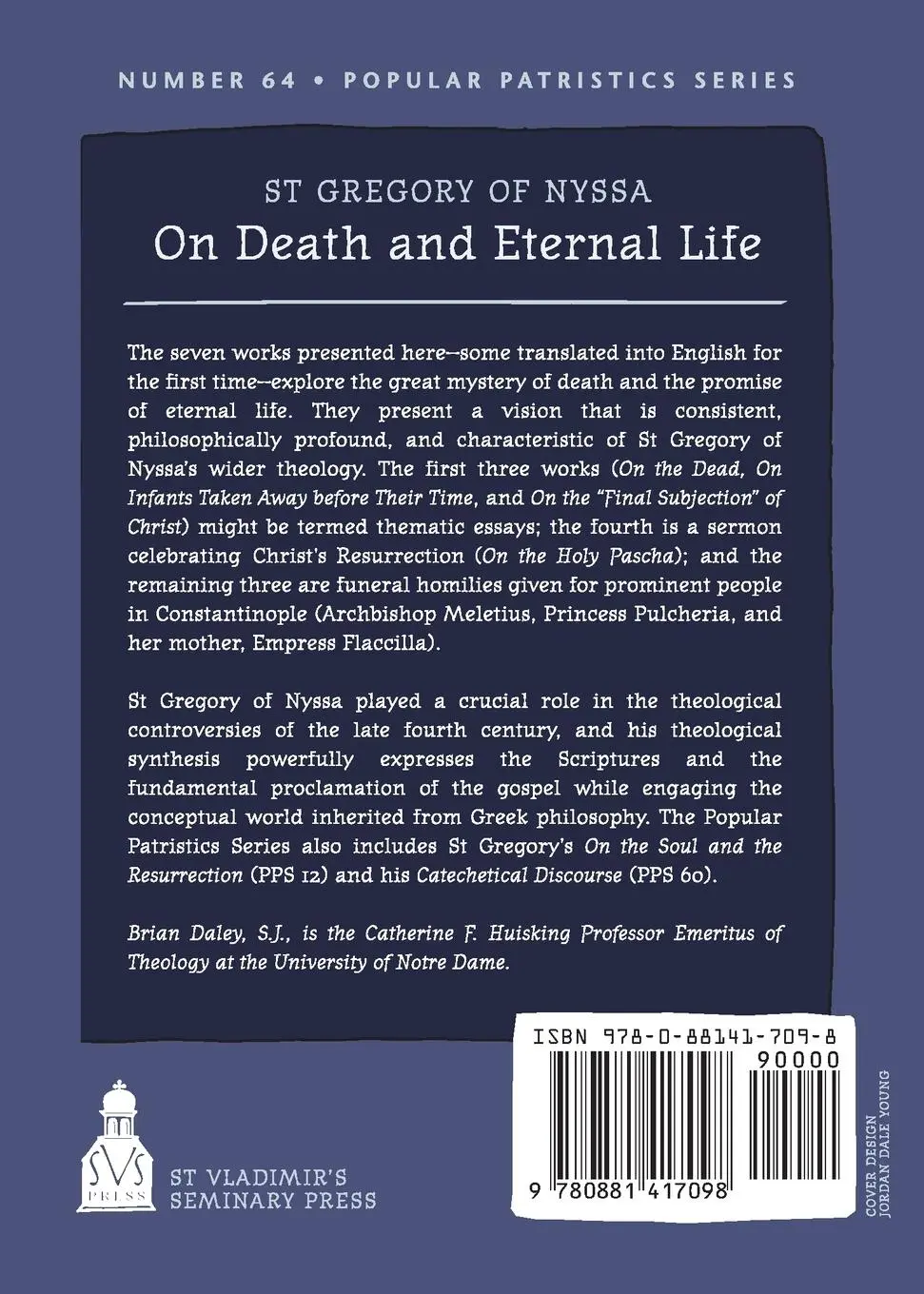 Rückseite: 9780881417098 | On Death and Eternal Life | St Gregory of Nyssa | Taschenbuch | 2022
