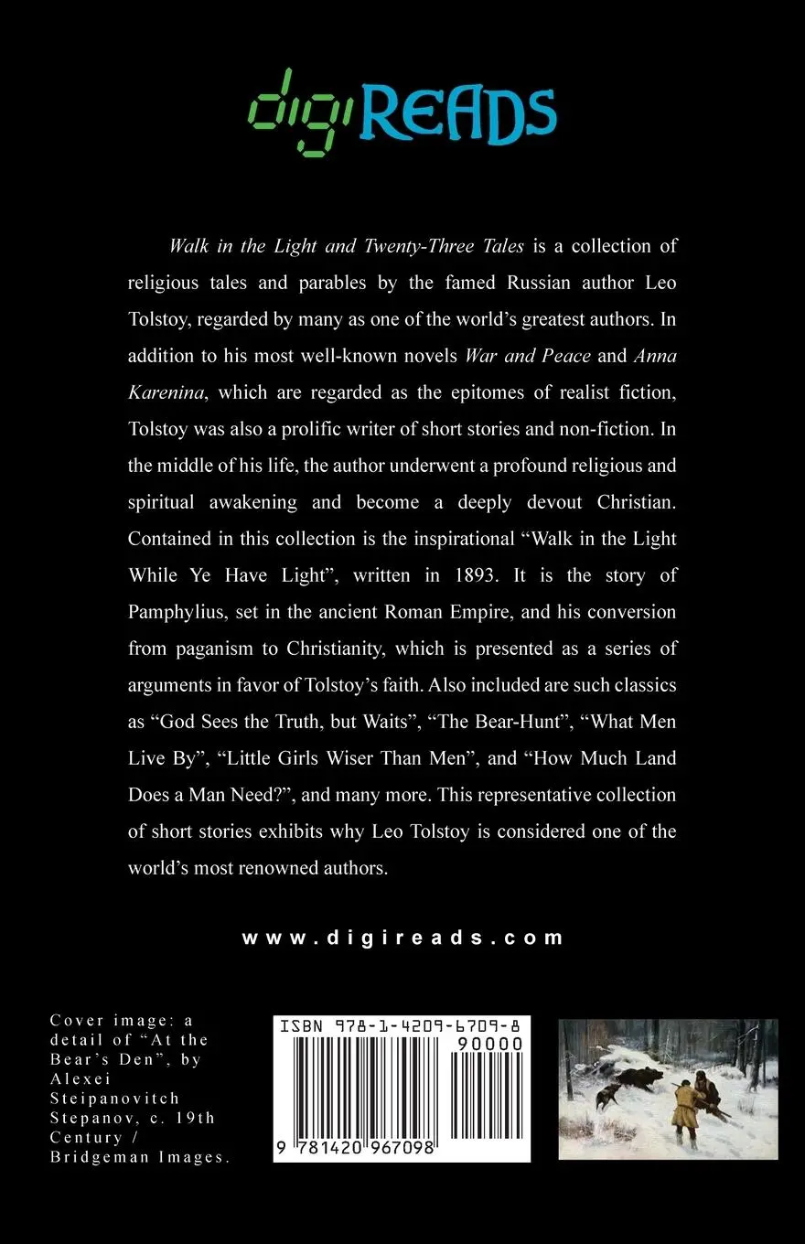 Rückseite: 9781420967098 | Walk in the Light and Twenty-Three Tales | Leo Tolstoy | Taschenbuch