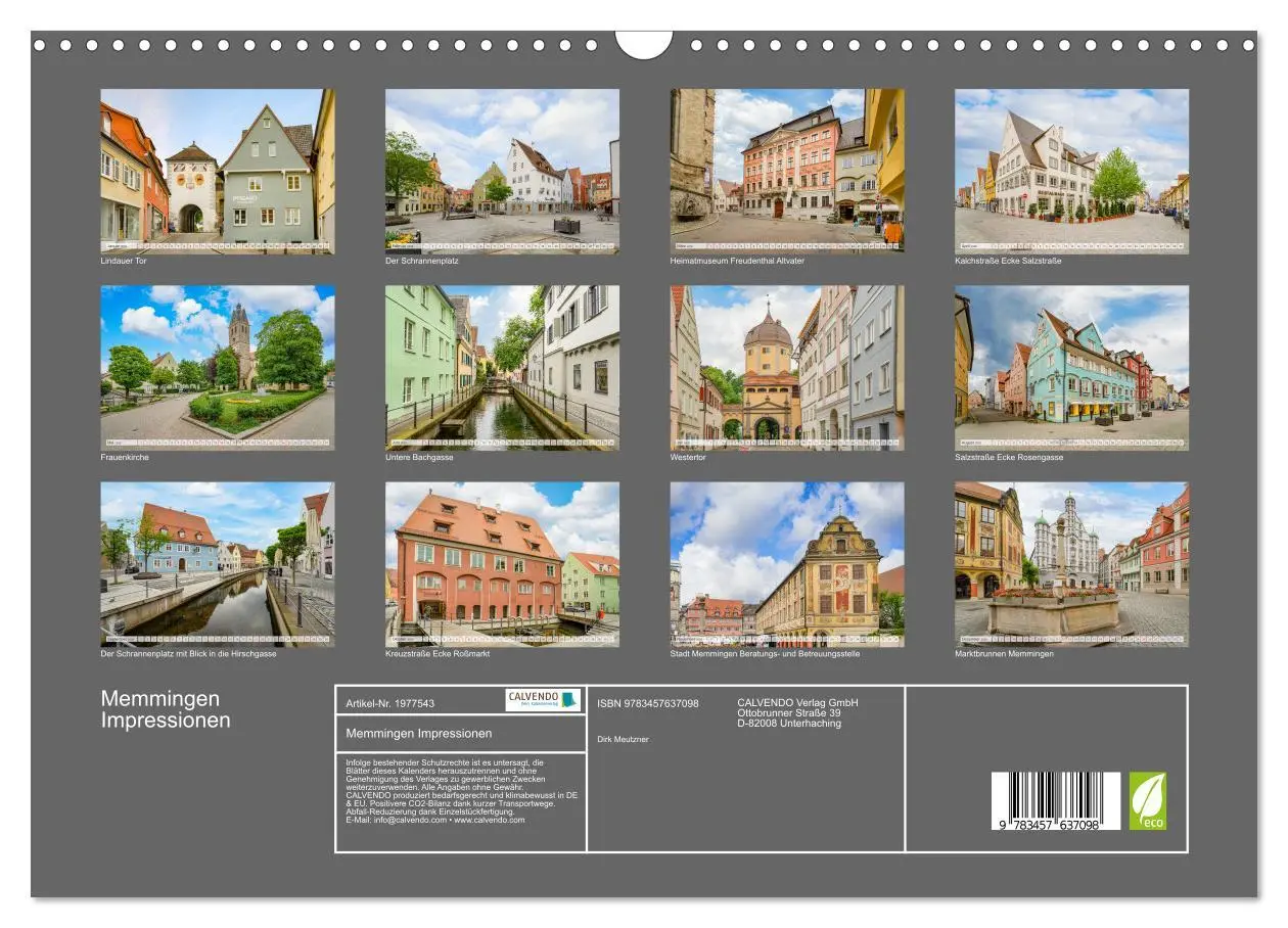 Bild: 9783457637098 | Memmingen Impressionen (Wandkalender 2026 DIN A3 quer), CALVENDO...