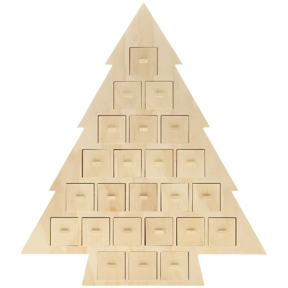 Cover: 4065166037198 | Adventskalender "Tanne" aus Holz mit 24 Schubladen, FSC 100%