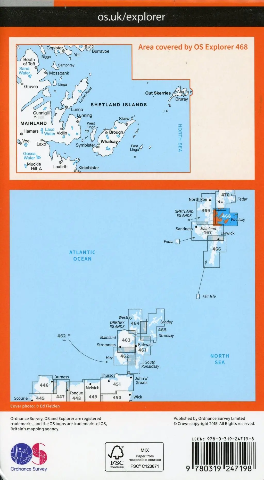 Bild: 9780319247198 | Shetland - Mainland North East | Ordnance Survey | (Land-)Karte | 2015