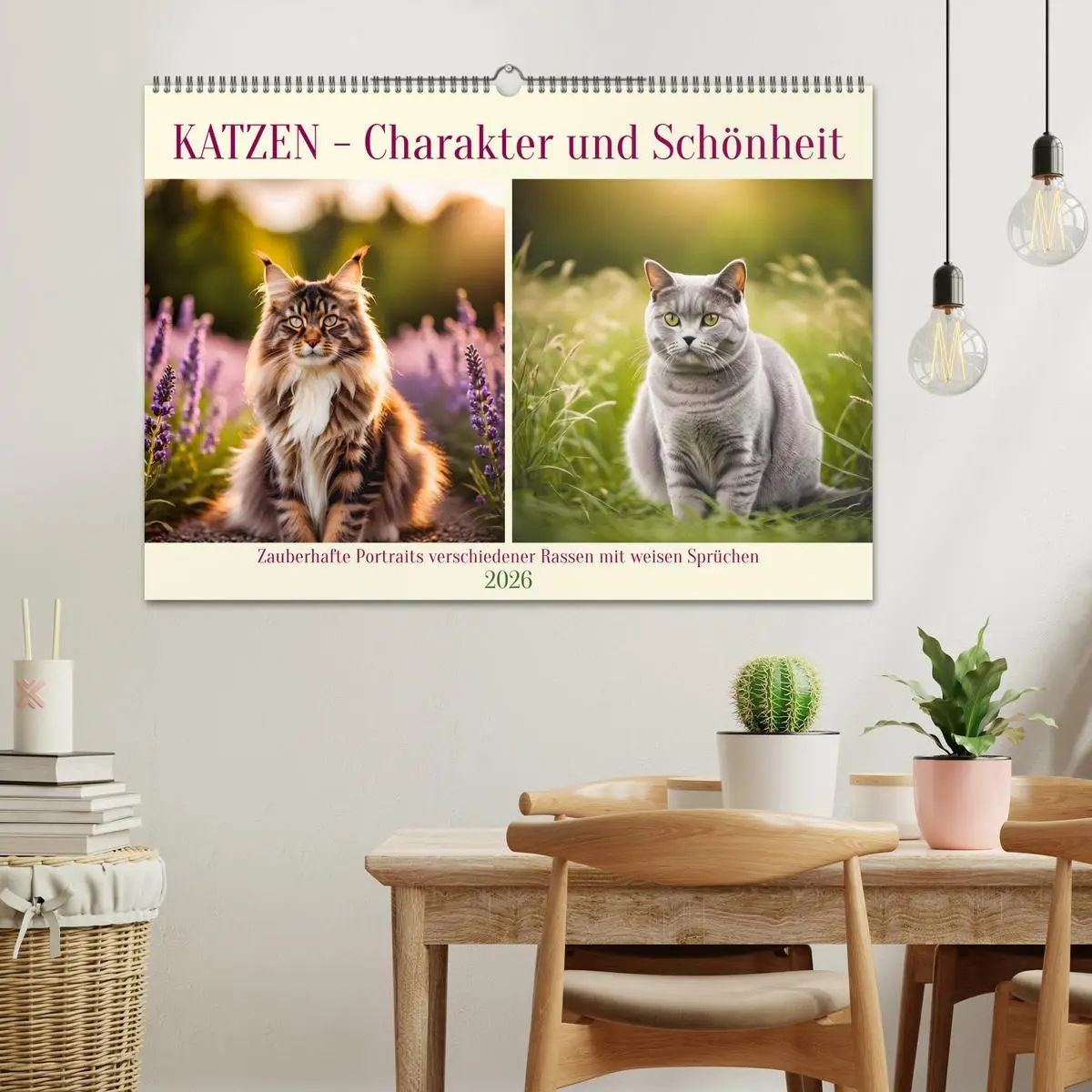 Bild: 9783457317198 | Katzen - Charakter und Schönheit (Wandkalender 2026 DIN A2 quer),...