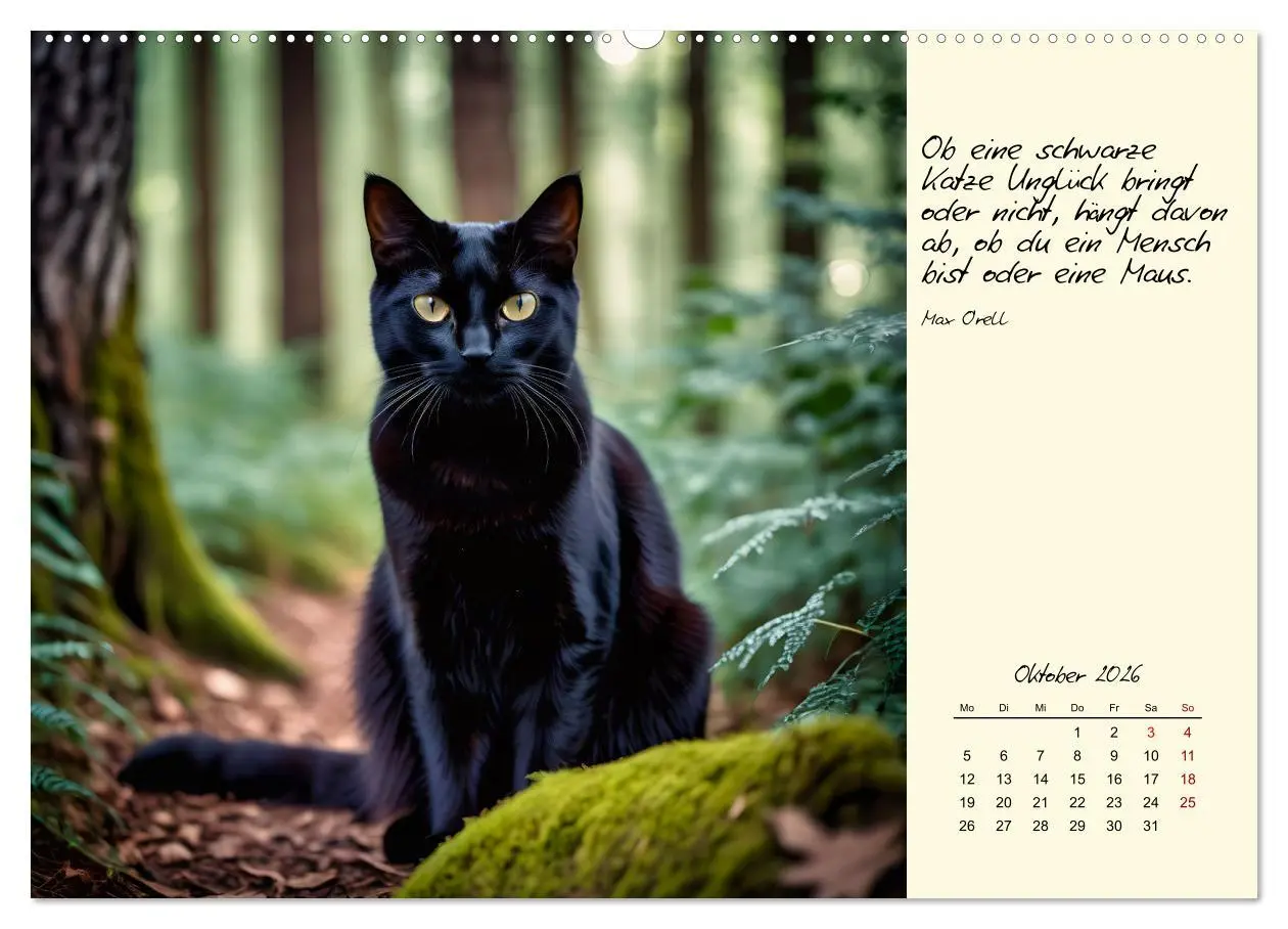 Bild: 9783457317198 | Katzen - Charakter und Schönheit (Wandkalender 2026 DIN A2 quer),...
