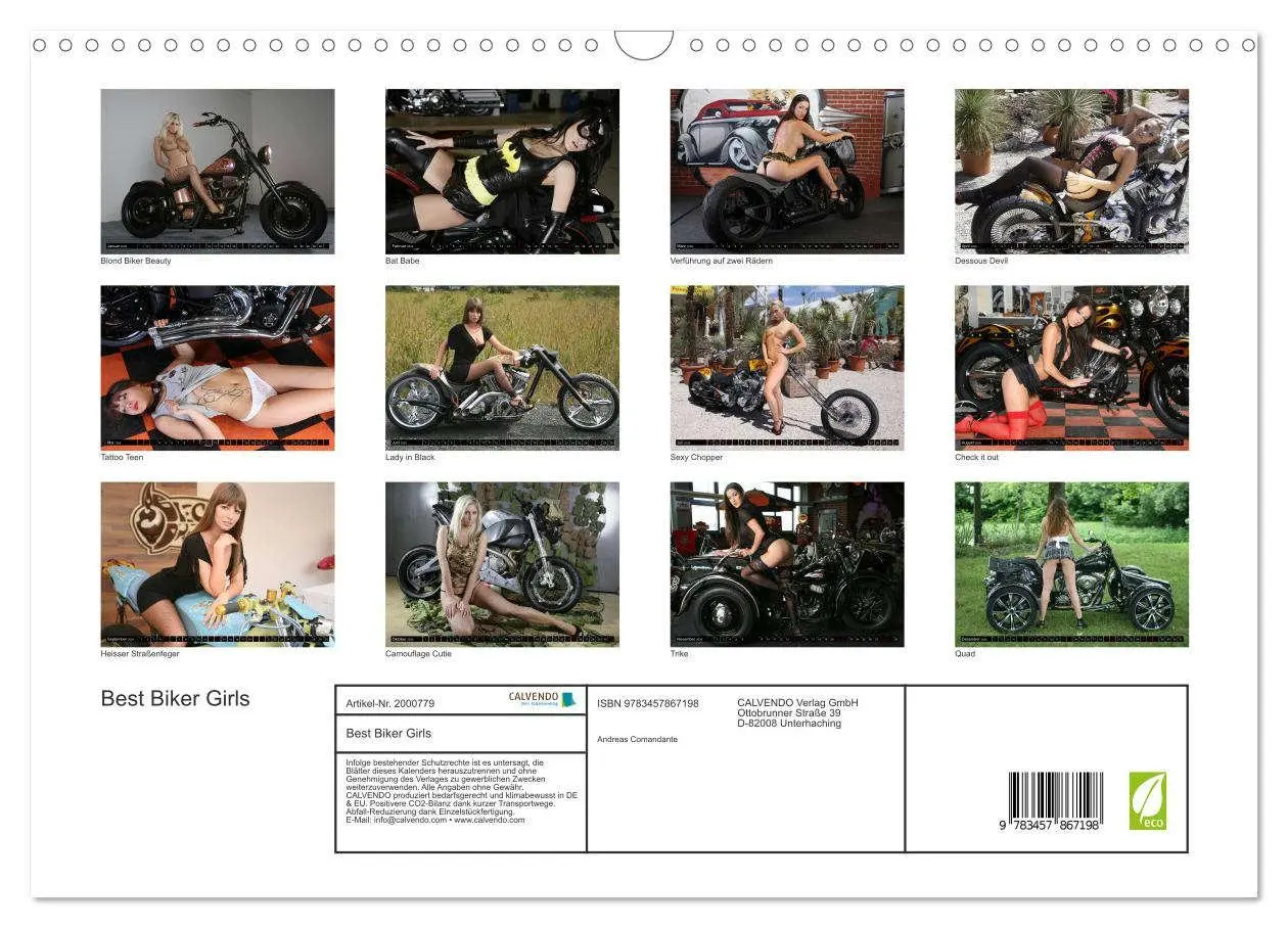 Bild: 9783457867198 | Best Biker Girls (Wandkalender 2026 DIN A3 quer), CALVENDO...