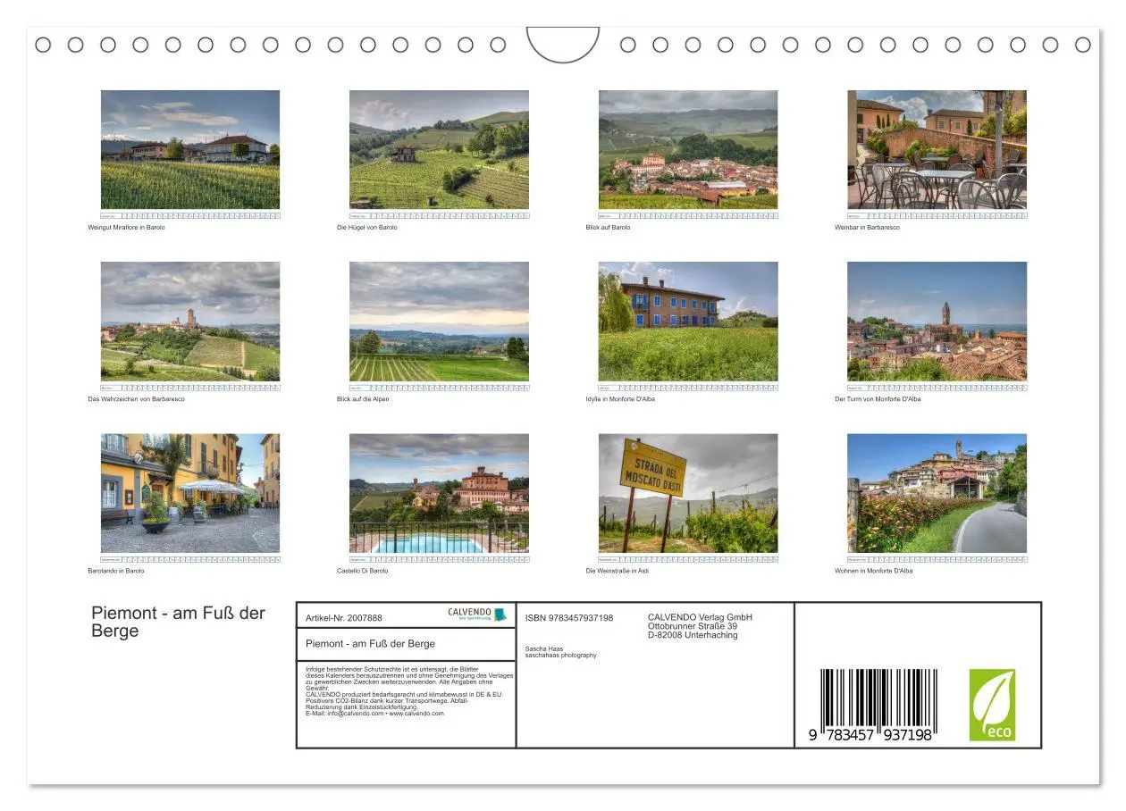 Bild: 9783457937198 | Piemont - am Fuß der Berge (Wandkalender 2026 DIN A4 quer),...