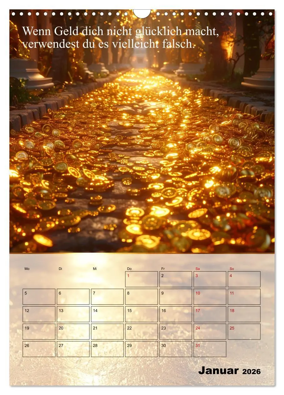 Bild: 9783516267198 | Der Geld-Anlock-Kalender (Wandkalender 2026 DIN A3 hoch), CALVENDO...