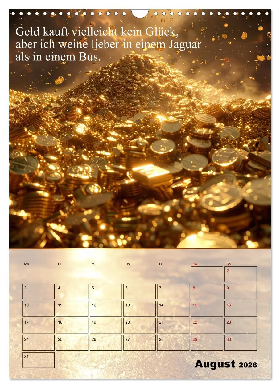 Bild: 9783516267198 | Der Geld-Anlock-Kalender (Wandkalender 2026 DIN A3 hoch), CALVENDO...