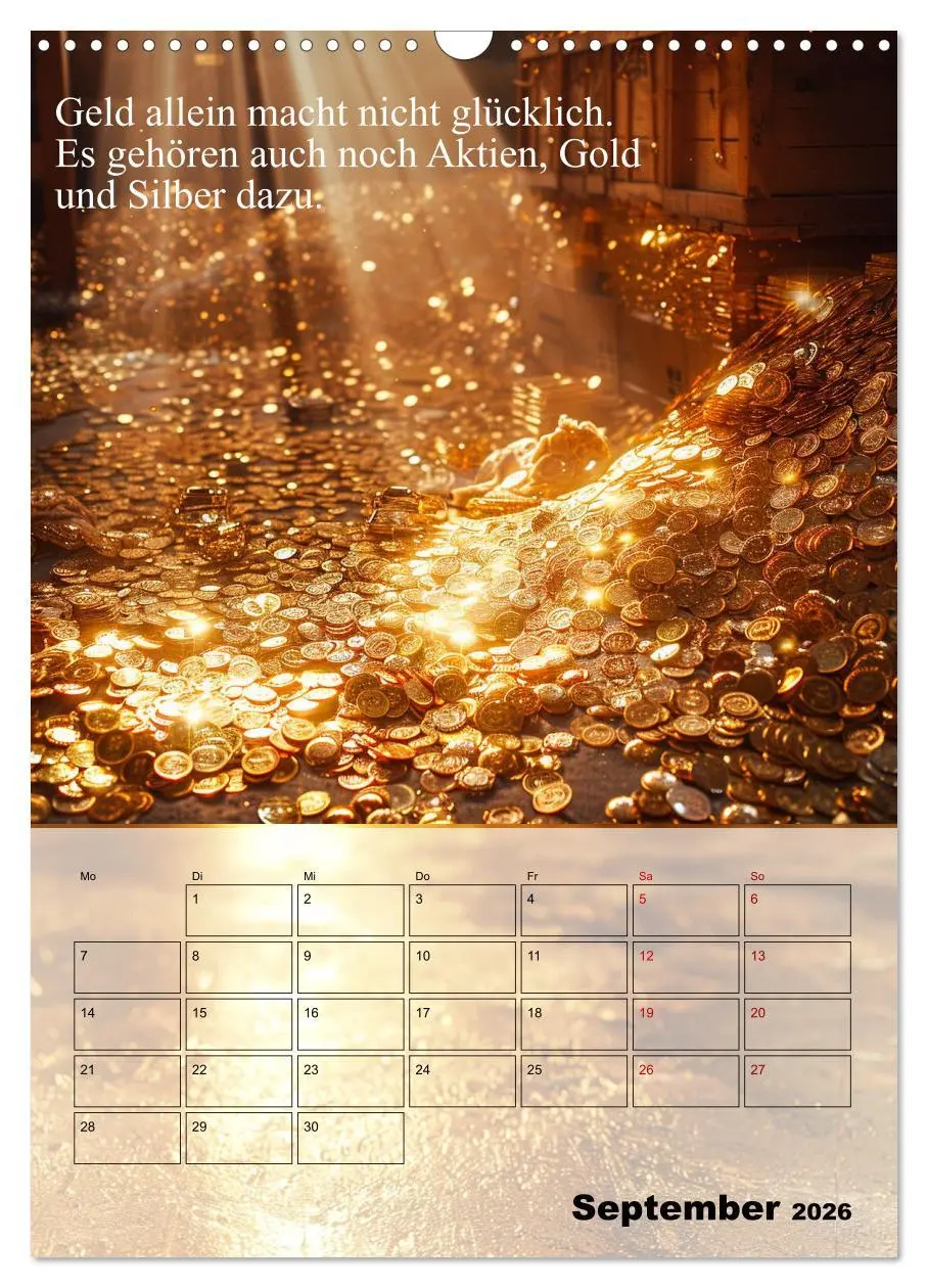 Bild: 9783516267198 | Der Geld-Anlock-Kalender (Wandkalender 2026 DIN A3 hoch), CALVENDO...