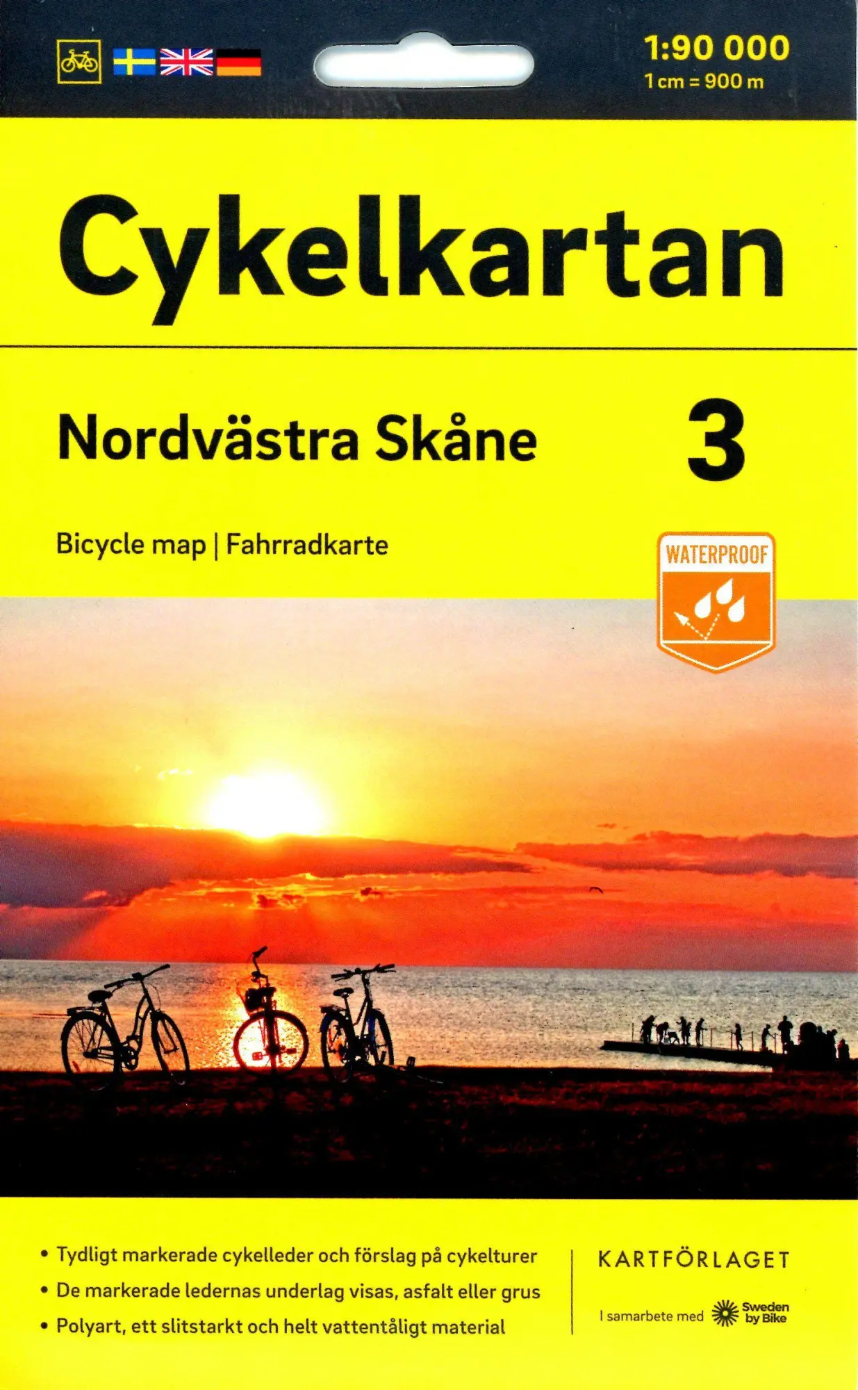 Cover: 9789189427198 | Cykelkartan Blad 3 Nordvästra Skåne 1:90000 | (Land-)Karte | 2023