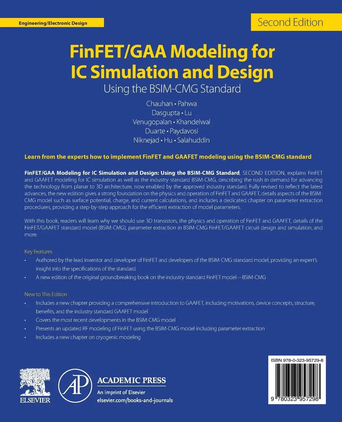 Rückseite: 9780323957298 | Finfet/Gaa Modeling for IC Simulation and Design | Chauhan (u. a.)