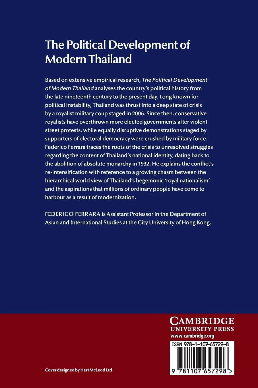 Rückseite: 9781107657298 | The Political Development of Modern Thailand | Federico Ferrara | Buch