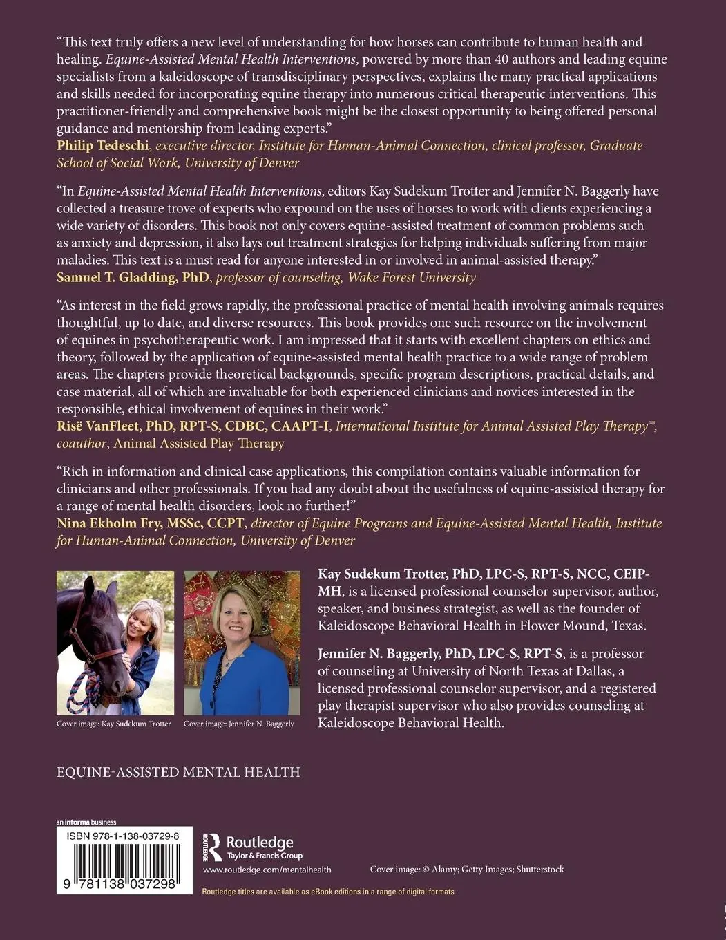 Rückseite: 9781138037298 | Equine-Assisted Mental Health Interventions | Trotter (u. a.) | Buch