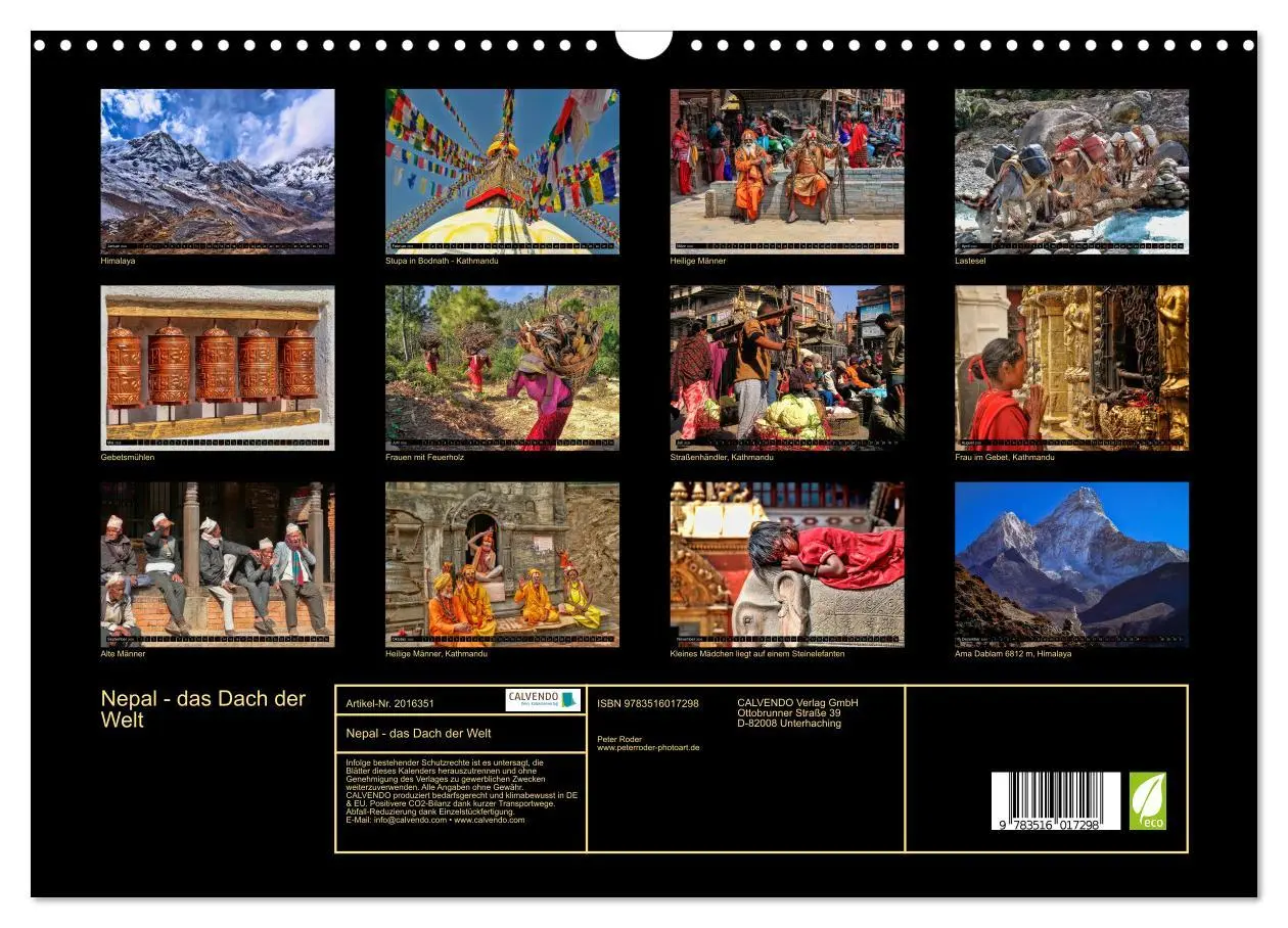 Bild: 9783516017298 | Nepal - das Dach der Welt (Wandkalender 2026 DIN A3 quer), CALVENDO...