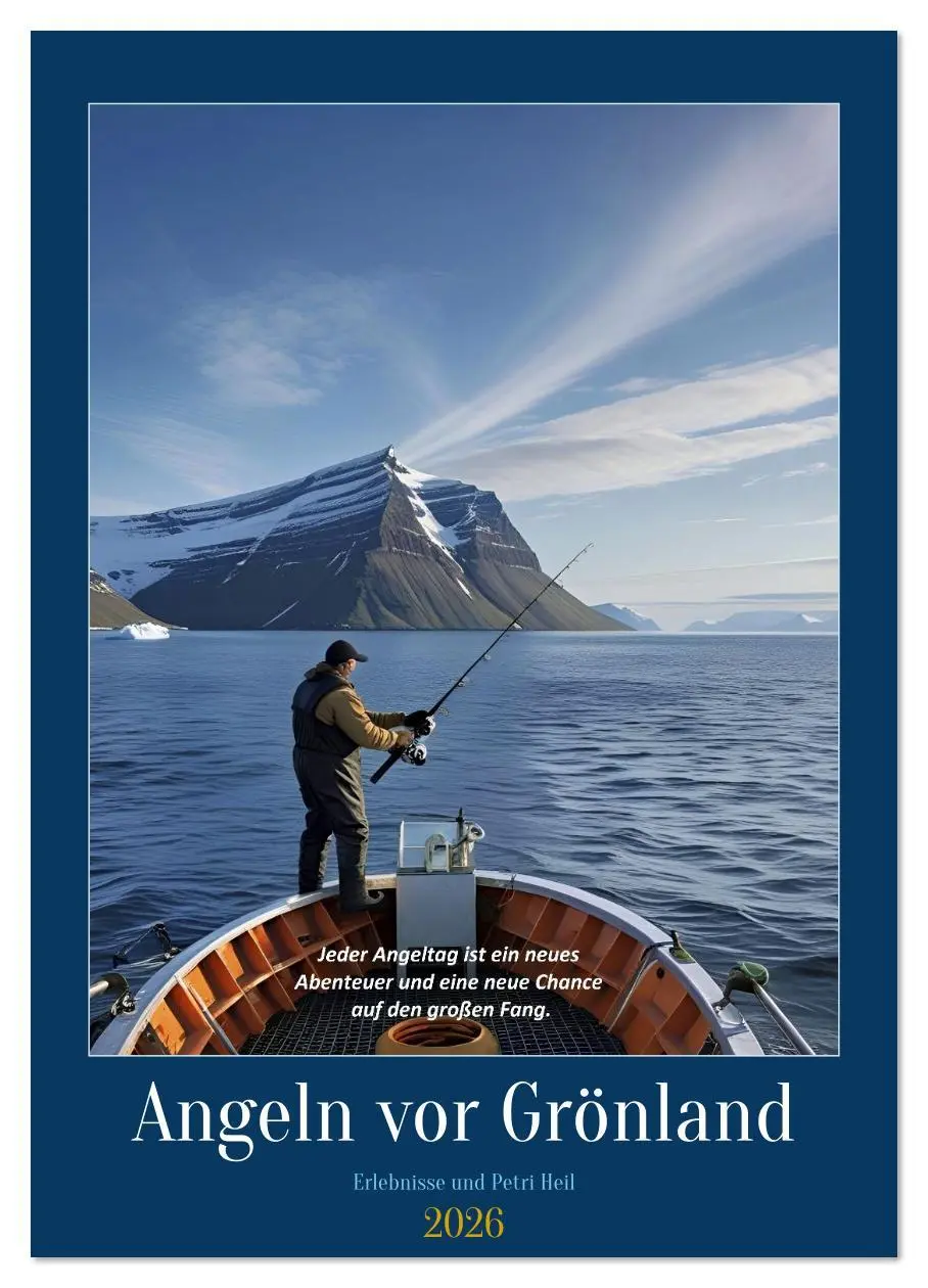 Cover: 9783516637298 | Angeln vor Grönland (Wandkalender 2026 DIN A2 hoch), CALVENDO...