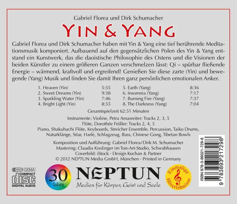 Rückseite: 9783893217298 | Yin &amp; Yang | Dirk Schumacher | Audio-CD | Jewelcase | 4 S. | Deutsch